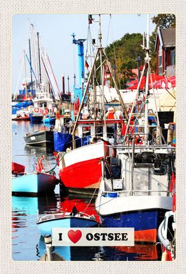 Schild Spruch I Love Ostsee Deutschland Meer Hafen Schiffe JW