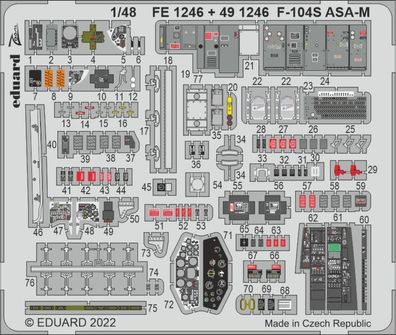 Eduard Accessories 1:48 FE1246 F-104S ASA-M for Kinetic