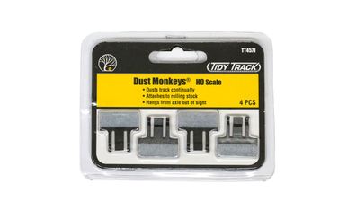 Woodland Scenics WTT4571 H0 - Dust Monkeys (TM) Axle-Mounted Track Cleaner Pads 4 St