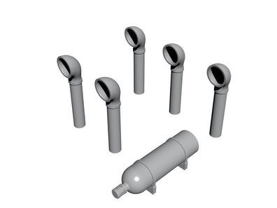 CMK 1:72 PT-109 Boat Deck Set(Smoke Generator, Ventilation Funnels)