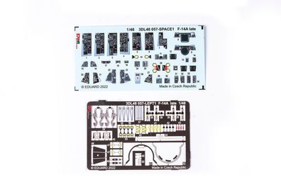 Eduard Accessories 1:48 3DL48057 F-14A late SPACE for TAMIYA