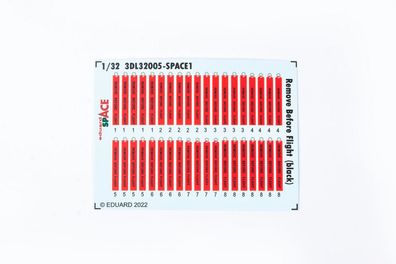 Eduard Accessories 1:32 3DL32005 Remove Before Flight (black) SPACE