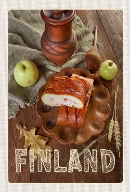 Schild Spruch Finland Finnland Kuchen ßpfel Essen JW