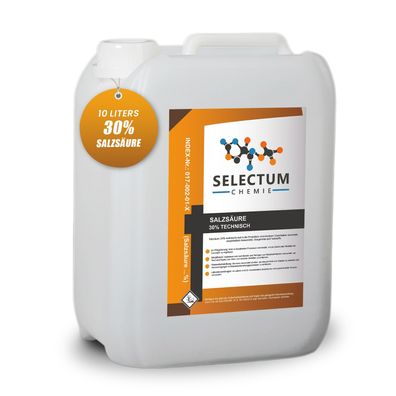 Salzsäure 30% 10 Liter 12,4 Kg UN1789 Chlorwasserstoffsäure Toilettenreinigung