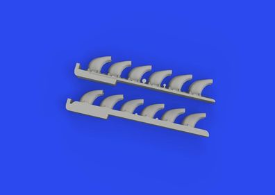 Eduard Accessories 1:72 672325 Bf 109F/G exhaust stacks PRINT 1/72 EDUARD