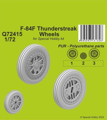 CMK 1:72 F-84F Thunderstreak Wheels 1/72 / for Special Hobby kits