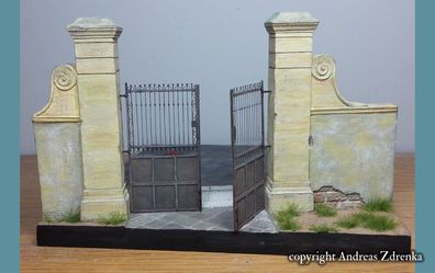 Matho Models 1:35 35060 Metal Fence Set B - Gate - NEU