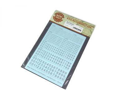 Matho Models 80001 Decal Numbers - small, black, type 1 - NEU