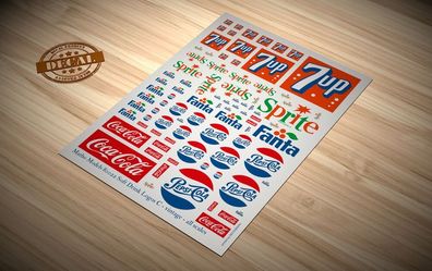 Matho Models 80022 Soft Drink Logos C - vintage - NEU