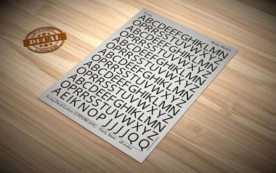 Matho Models 80024 Decal Letters (UPPERCASE) - black, 8mm - NEU
