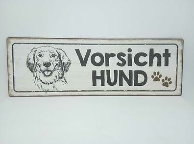 Nostalgie Retro Blechschild "Vorsicht Hund" 30x10 50252
