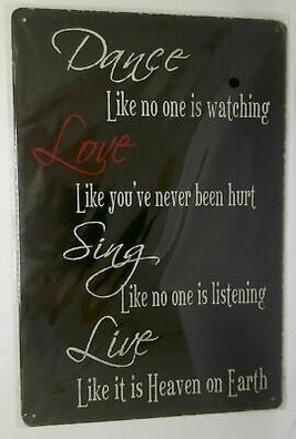 Nostalgie Retro Blechschild Spruch 30x20 50122