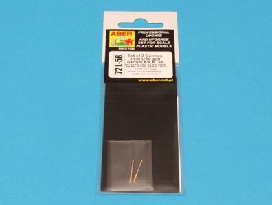 Aber Models 1:72 72 L-58 Set of 2 gun barrels KwK 38
