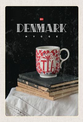 Schild Spruch Hygge Denmark Dänemark Bécher Teetasse JW