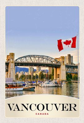 Schild Spruch Vancouver Canada Kanada Meer Hochhäuser Brécke Schiffe Hafen JW