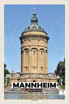 Schild Spruch Mannheim Deutschland Wasserturm JW