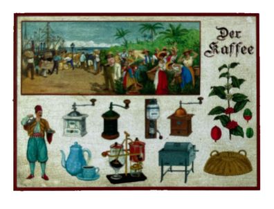 Nostalgie Holzschild Der Kaffee Kaffeeméhle Pflanze Anbau Produktion Schild