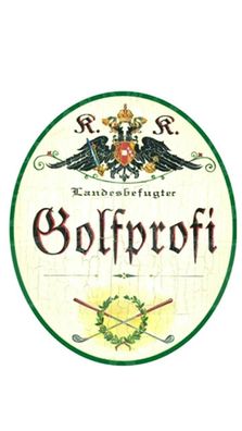 Kuk nostalgie holzschild "golfprofi"