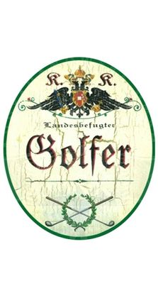 Kuk nostalgie holzschild "golfer"