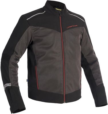 Lindstrands Motorrad Jacke Textile Jacket Delsbo Black Grey 720-25060300
