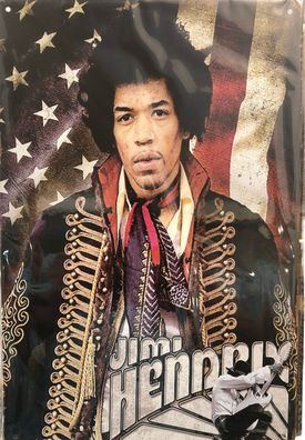 Nostalgie Vintage Retro Blechschild "JIMI Hendrix" 30x20 900211