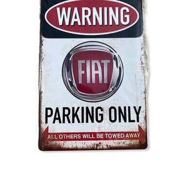 Nostalgie Vintage Blech Fiat Parking 30x20 12081