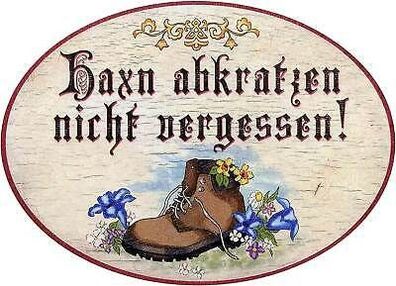 Nostalgie Nostalgie Retro Spruch Dialekt Térschild antik Birkensperrholz oval
