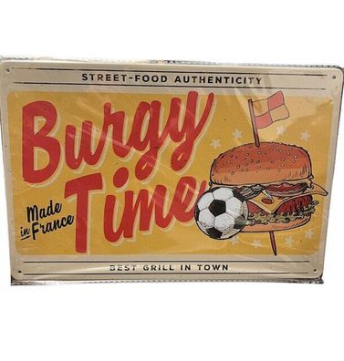 Nostalgie Vintage Retro Blechschild "Burgy Time" 30x20 000AA