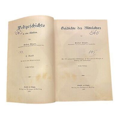 1162 Oskar Jäger Geschichte DES Mittelalters HC + Abbildungen