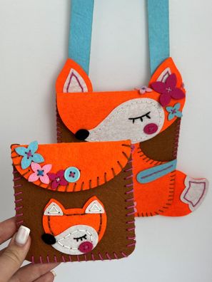 DiY Filz Bastelset Fuchs - Nähe deine Handtasche selbst