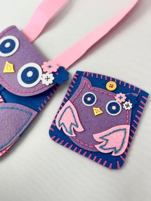 DiY Filz Bastelset Eule - Nähe deine Handtasche selbst