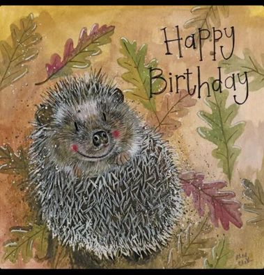Alex Clark Igel Russel zum Geburtstag 140x140 mm incl. Umschlag 0008