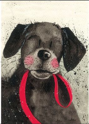 Alex Clark Karte Hund Red Lead 140x140 mm incl. Umschlag 0032
