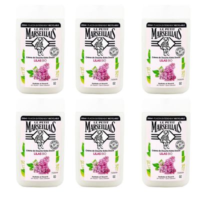 Le Petit Marseillais Duschgel Flieder 6x250ml–Sanfte Reinigung & Frische Frankreich