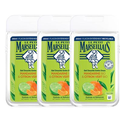 Le Petit Marseillais Duschgel Mandarine & Limette 3x250ml – Erfrischende Pflege