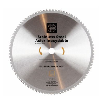 Fein Sägeblatt Edelstahl 355 mm Z100 für Metallkappsäge MKAS 355 63502303000