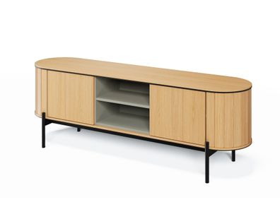 Moderner TV-Schrank Rotto RT-05 in Eiche Vincenza mit Metallbeinen