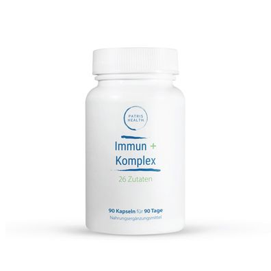 Patris Health® Immun+ Multivitamin - 26 Inhaltsstoffe, 90 Kapseln