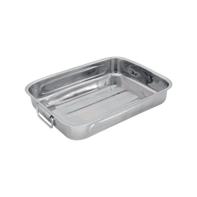 Vierkantpfanne Edelstahl 30x21x6cm Backofenfest Fallgriffe