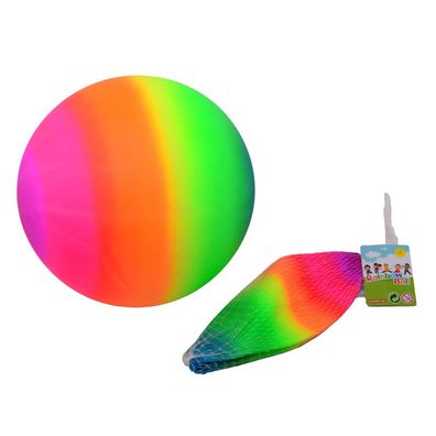 Outdoorfun Regenbogenball 20cm Ball Gummi Kinder Spielball Outdoor