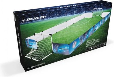 Dunlop Fußball Set - Zaun, 2 Tore, Ball & Pumpe - 426x235x36cm