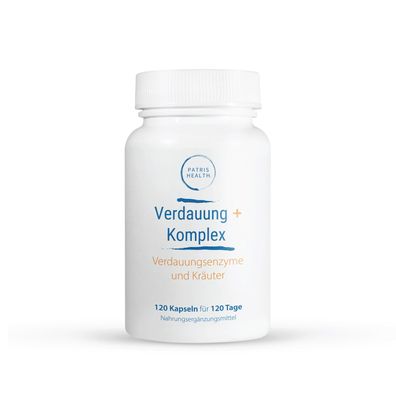 Patris Health® Verdauung+ Komplex - Mit Verdauungsenzyme & Kräutern, 120 Kapseln