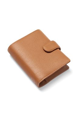 Filofax Norfolk Pocket Terminplaner Almond Braun Leder A7 Agenda 25 mm Ringung 022632