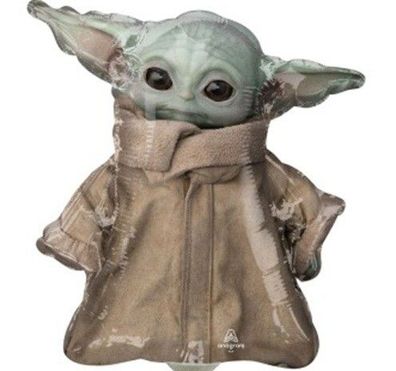 4222702 Star Wars Grogu Folienballon, Mandalorian, Child, ca. 25 x 27 cm - lose