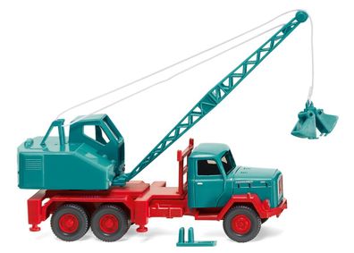 Wiking H0 1/87 066204 Magirus / Fuchs Kranwagen wasserblau - OVP NEU