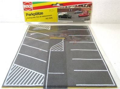 Busch H0 7076 Asphaltstraßenfolie Parkplätze OVP (Z47-7F)