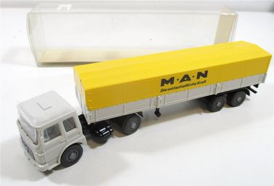 Wiking 1/87 H0 535 MAN Sattelschlepper Pritsche / Plane M.A.N.- OVP
