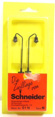 Schneider N S1 N Bogenleuchte schwarz 2er Set - OVP (Z178/18)