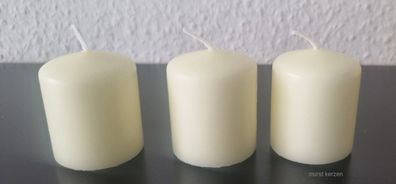 50 Stück Stumpenkerzen 60/50mm elfenbein