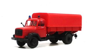 Modellauto H0 LKW Magirus Pritsche/Plane Feuerwehr
